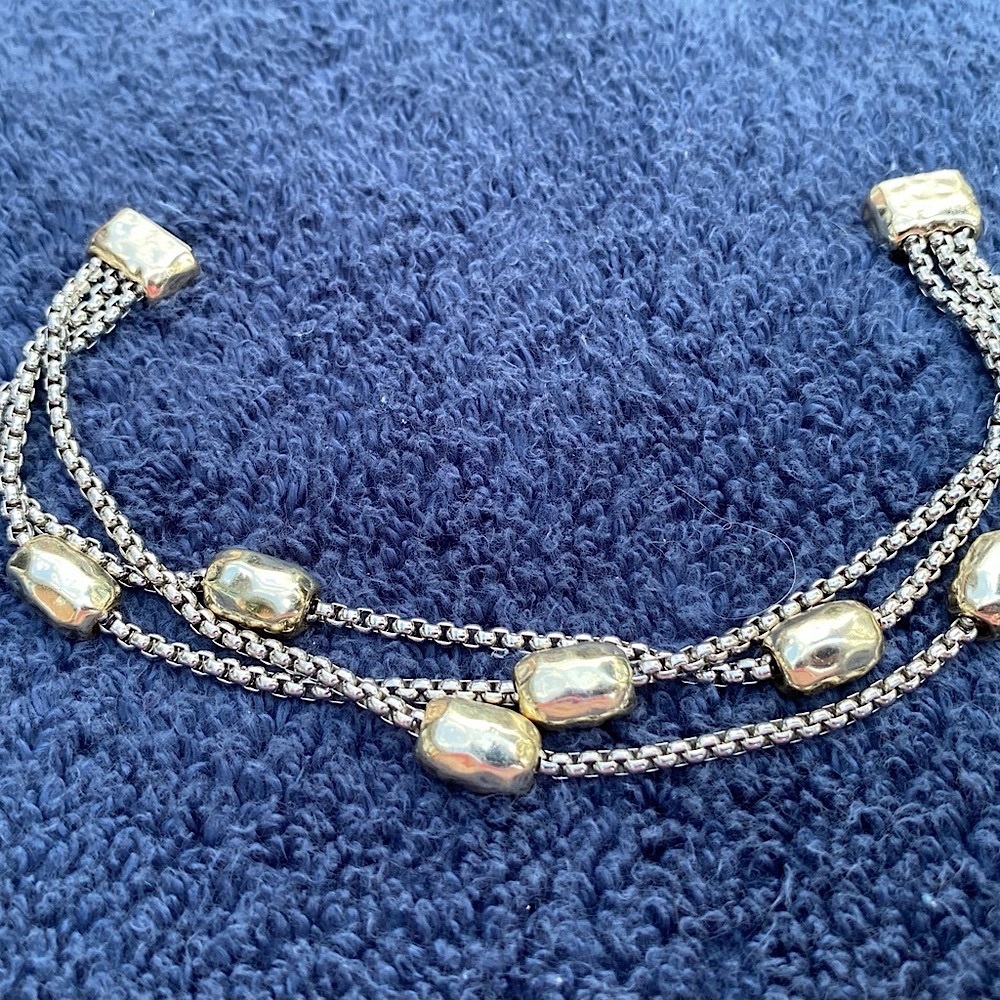 Bracelet Silver with Gold Accent